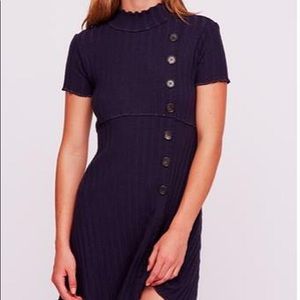 Free People Lottie Sweater Dress Navy Blue Size Medium